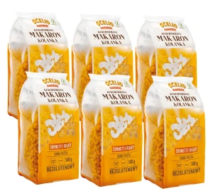 Ocelio Makaron Bezglutenowy Kolanka Cornetti 500g (ZESTAW 6 szt.)