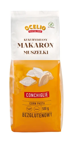 Ocelio Bezglutenowy Makaron Muszelki Conchiglie 500g