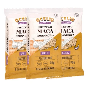 Ocelio Bezglutenowe Pieczywo Maca Czosnkowa 90g (ZESTAW 3 szt.)
