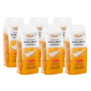 Ocelio Bezglutenowy Makaron Świderki Fusilli 500g (Zestaw 6 szt.)